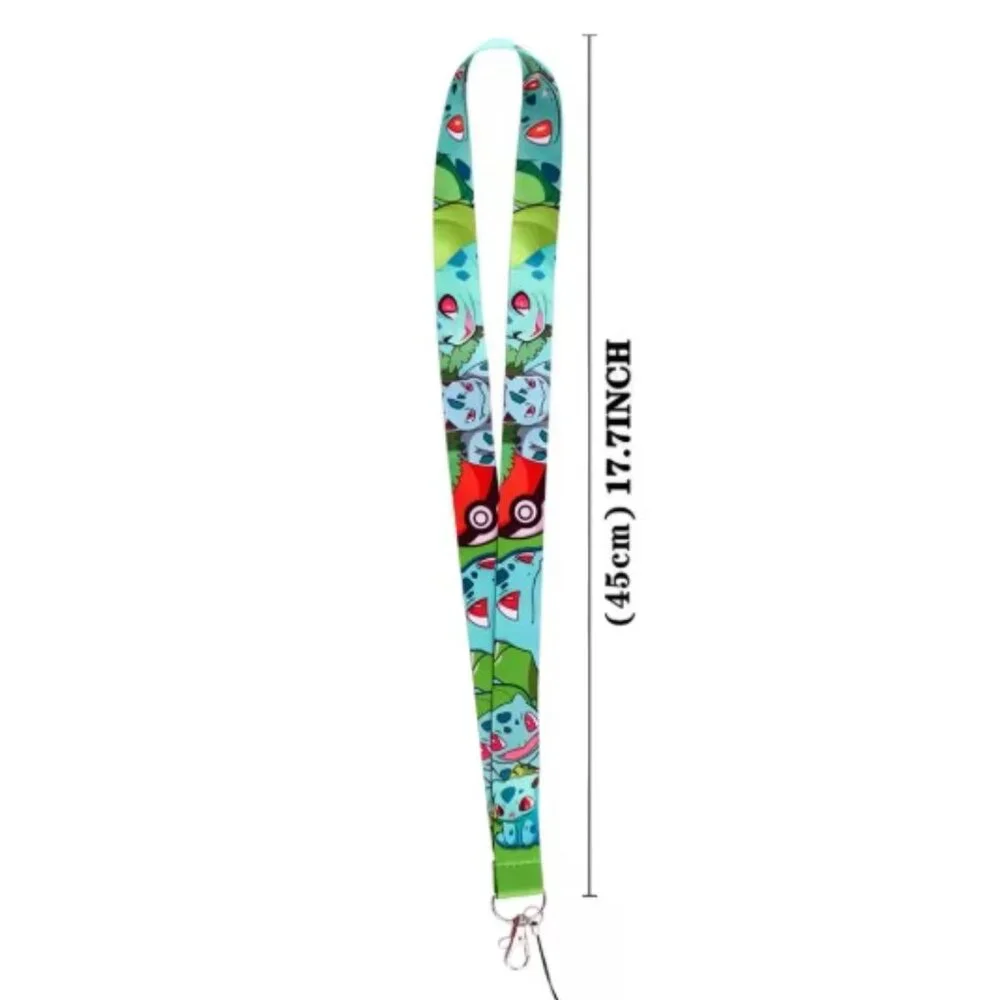 Bulbasaur ID Badge Holder Lanyard with Card Case & Key Strap